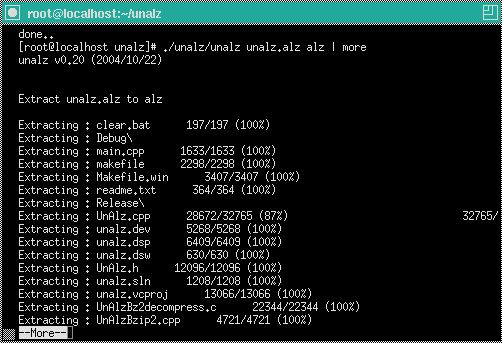 unalz screenshot